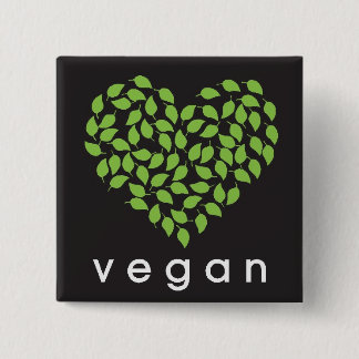 vegan heART Button