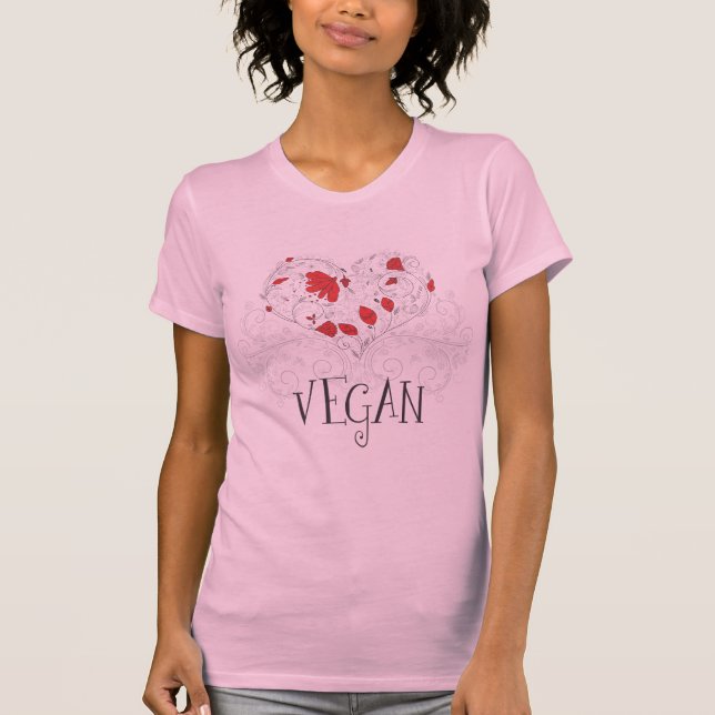 Vegan - heart T-Shirt (Front)