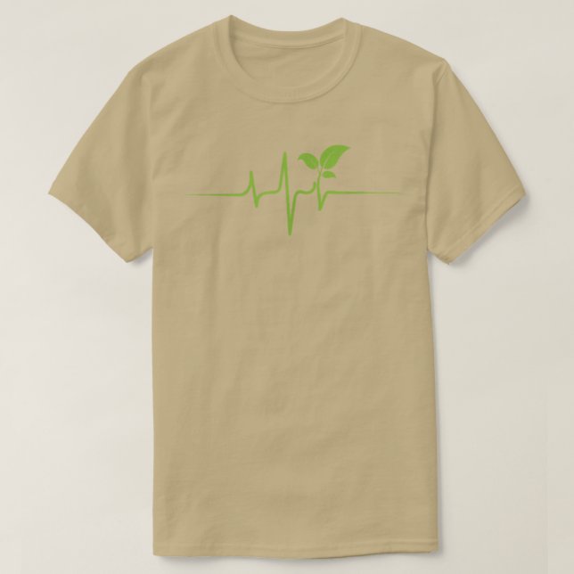 Vegan Heartbeat Vegan Tee Gift For Vegetarian Plan (Design Front)