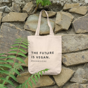 Vegan | Herbivore The Future Is Modern Minimalist Tote Bag