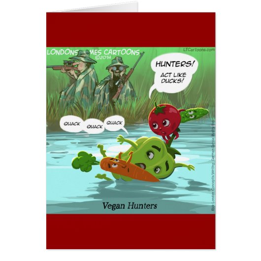 Vegan Hunters Funny Cards (Front)