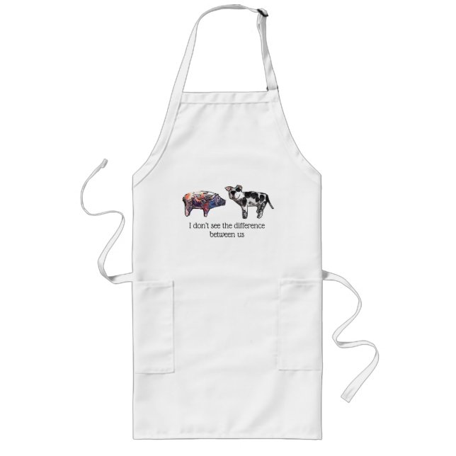 Vegan- I don't see the difference between us Long Apron (Front)