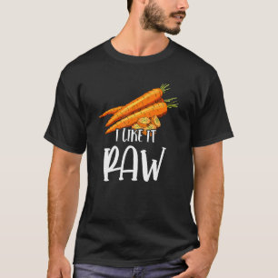 Vegan I Like It Raw Carrot  Vegetable Vegetarian T-Shirt