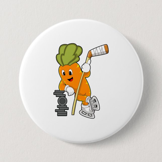 Vegan Ice hockey Ice hockey stick Button (Front)