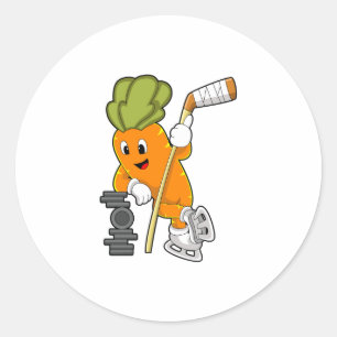 Vegan Ice hockey Ice hockey stick Classic Round Sticker