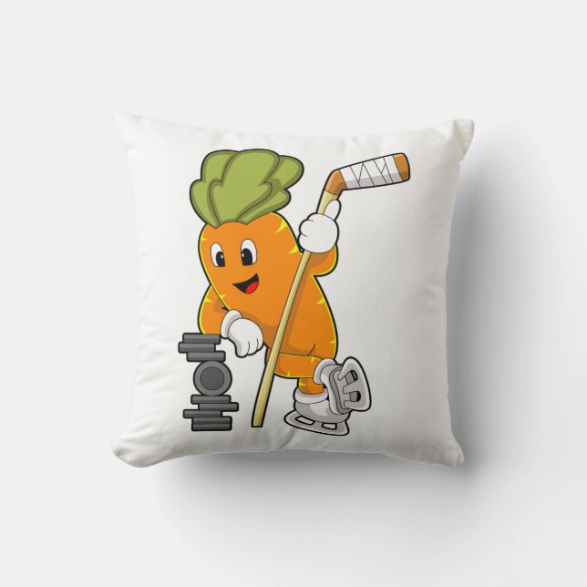 Vegan Ice hockey Ice hockey stick Throw Pillow (Front)