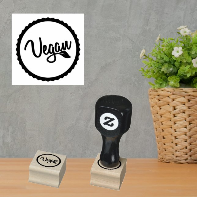 Vegan Identification for Food Vendors Rubber Stamp (Creator Uploaded)