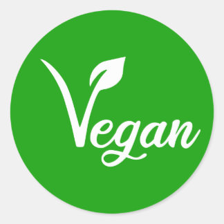 Vegan Identification Label,  Classic Round Sticker