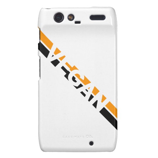 Vegan in Halloween Stripes Droid RAZR Cover