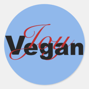 Vegan Joy (Dark Version) Classic Round Sticker