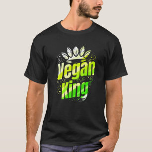 Vegan King With Leaves Crown Go Vegan T-Shirt