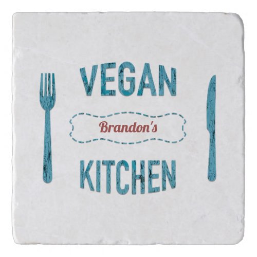 Vegan kitchen personalised Trivet