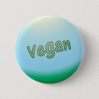Vegan land pinback button