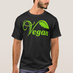 Vegan Leaf Logo Symbol  T-Shirt