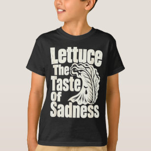 Vegan lettuce silhouette plant based humor T-Shirt