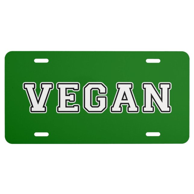 Vegan License Plate (Front)