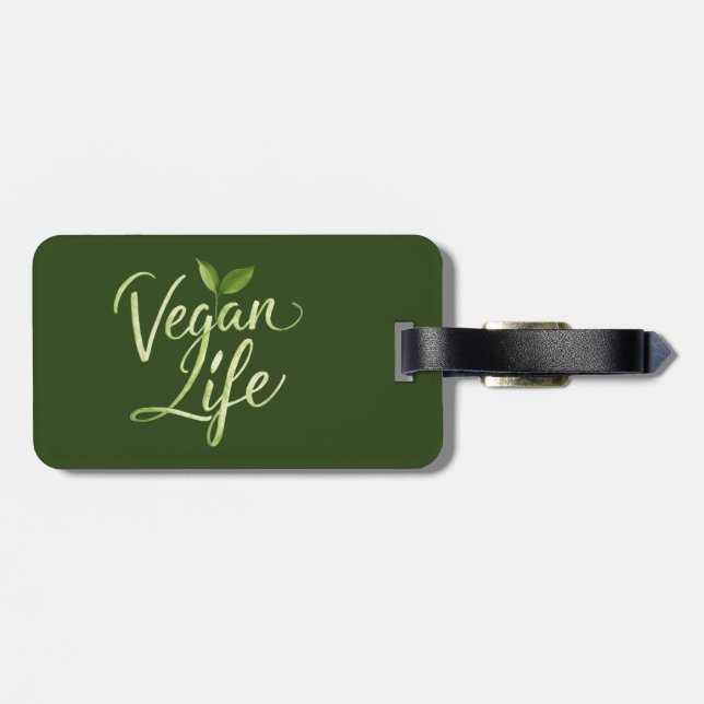 Vegan Life Luggage Tag (Back Horizontal)