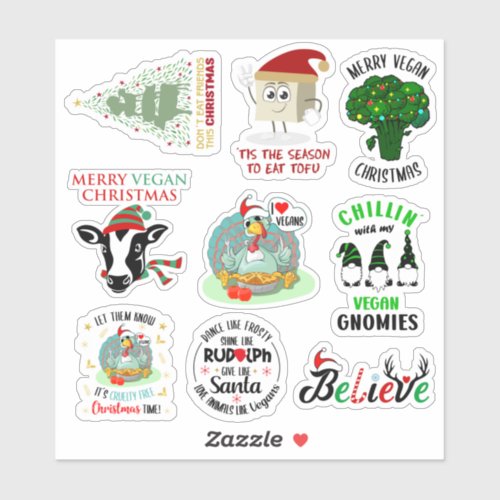 Vegan Lifestyle Christmas Activism    Sticker