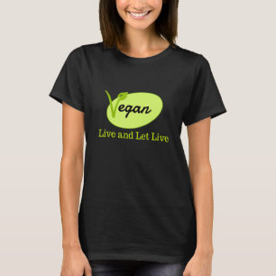 Vegan Live And Let Live Plant Based Environment T-Shirt