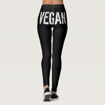 "VEGAN" LOGO BLACK LEGGINGS