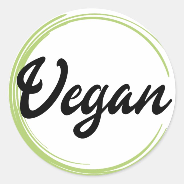 Vegan Logo Classic Round Sticker (Front)