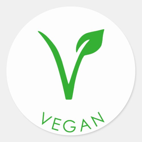 Vegan Logo  Green Vegan Label  Vegan Symbol