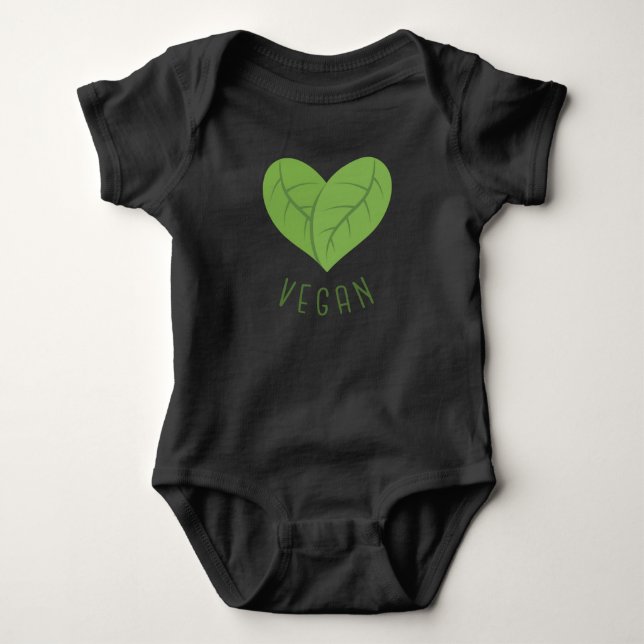 VEGAN LOVE T-Shirt Baby Bodysuit (Front)