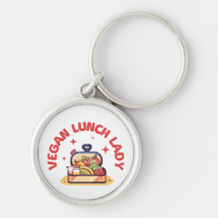VEGAN LUNCH LADY’S KEYCHAIN