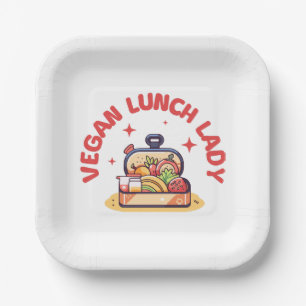 VEGAN LUNCH LADY’S PAPER PLATES
