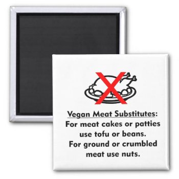 Vegan Meat Substitutes Magnet by LLChemis_Creations at Zazzle