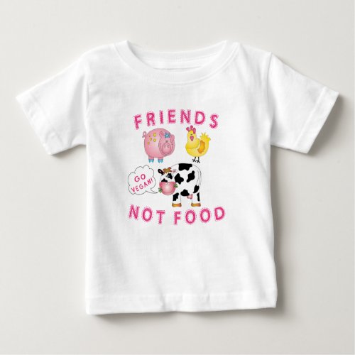 Vegan Messaged Shirt _ Friends Not Food