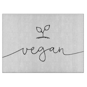Vegan Minimalistic Custom Background Color Cutting Board
