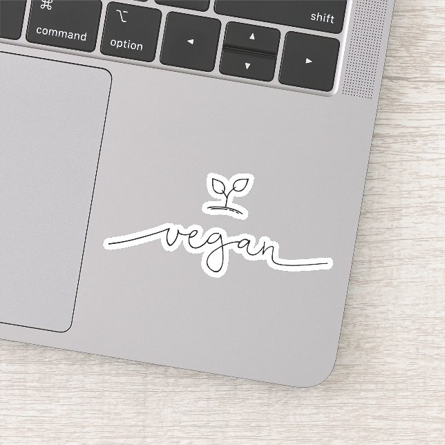 Vegan Minimalistic Typography Sticker