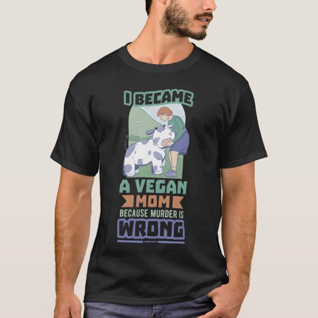 vegan mother loves animals funny T-Shirt (Front)