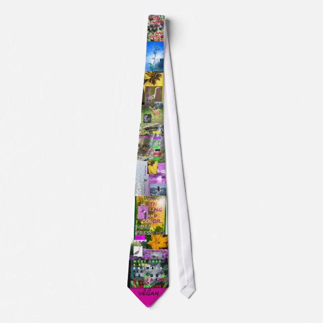 Vegan Nonviolence III Neck Tie (Front)