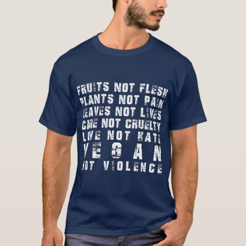Vegan not Violence   Vegan Activism T_Shirt