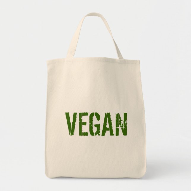 VEGAN organic grocery tote Bag (Front)