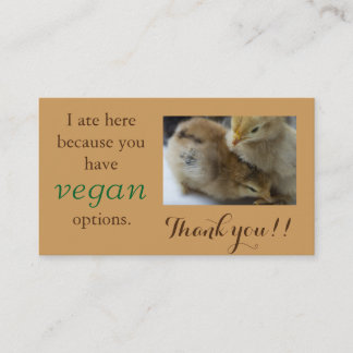 Vegan Outreach Thank You Cards