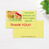 Vegan Outreach Thank You Cards (Desk)