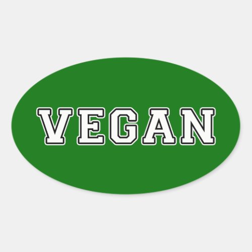 Vegan Oval Sticker