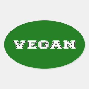 Vegan Oval Sticker