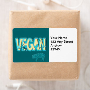 Vegan paper cut-out label