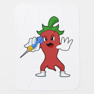 Vegan Pepper at Darts with Dart.PNG Baby Blanket