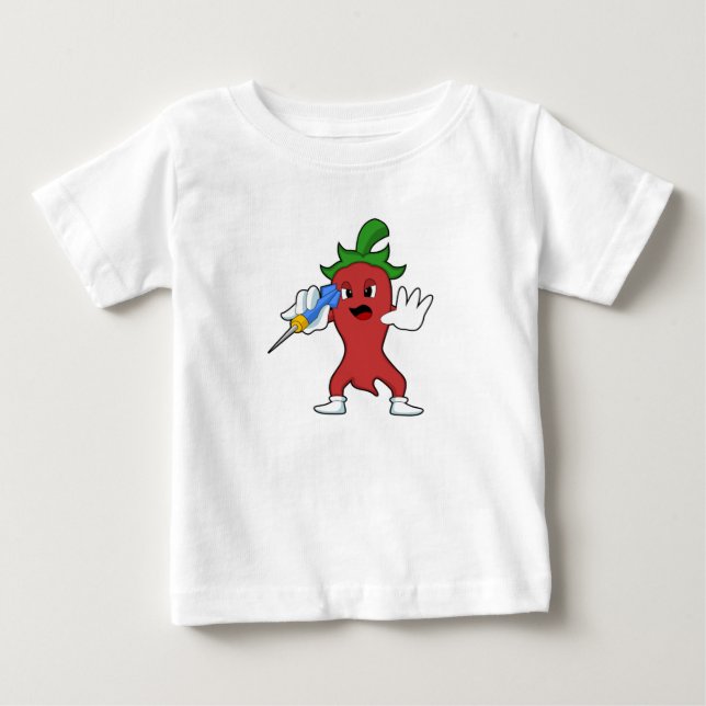 Vegan Pepper at Darts with Dart.PNG Baby T-Shirt (Front)