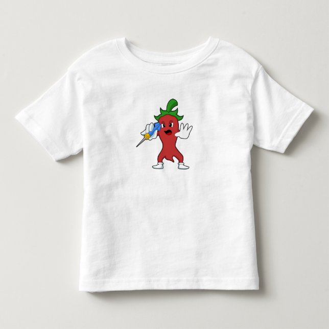 Vegan Pepper at Darts with Dart.PNG Toddler T-shirt (Front)