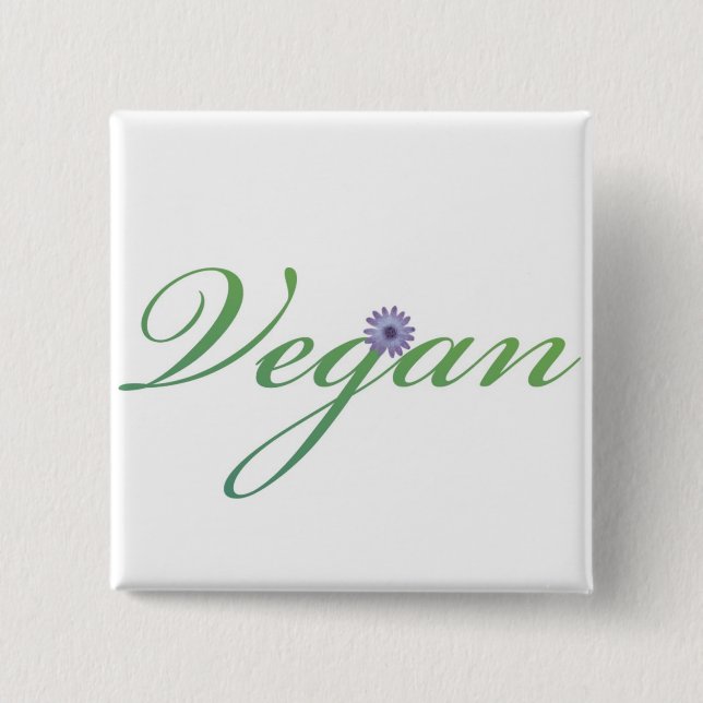 Vegan Pinback Button (Front)