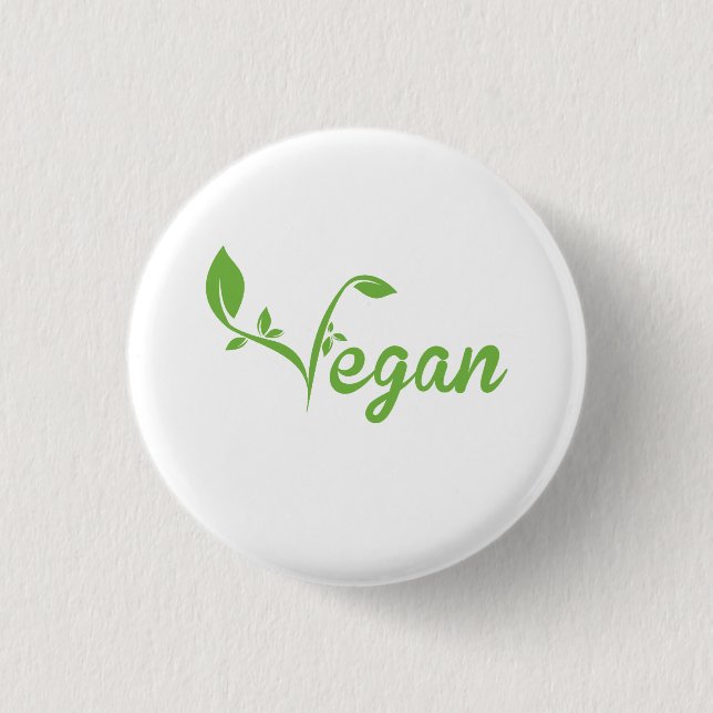 Vegan Pinback Button (Front)