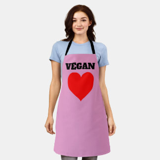 VEGAN PINK KITCHEN APRON