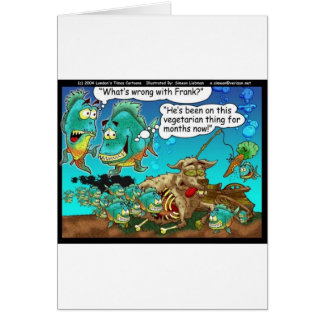 Vegan Pirahanas Funny Offbeat Cartoon Gifts