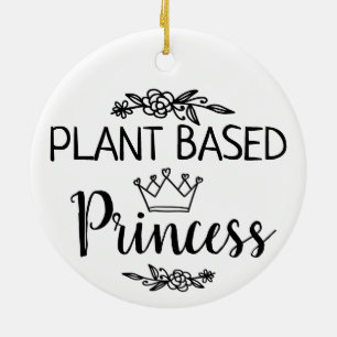 Vegan Plant based Princess floral Ceramic Ornament